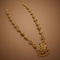 925 Silver Gold Plated Antique Lakshmi Haram