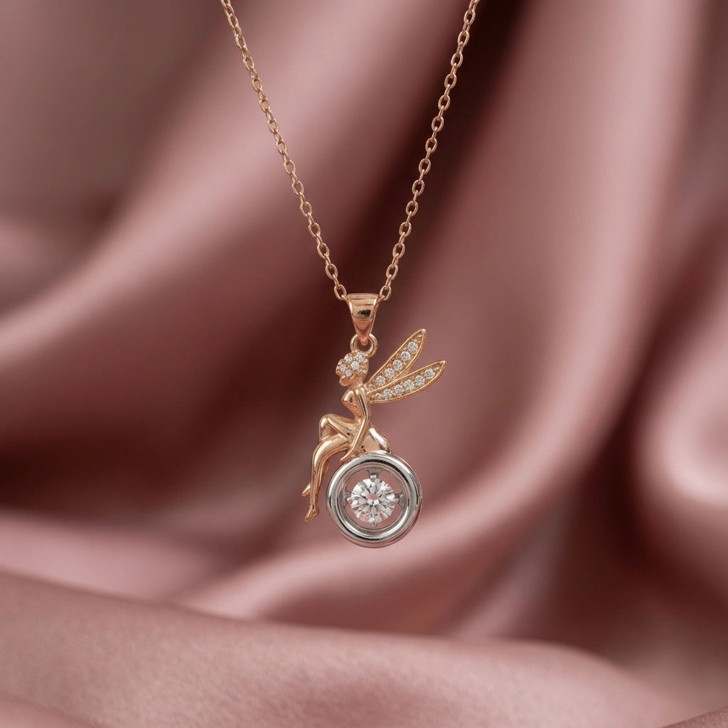 Silver Angel Pendent Necklace