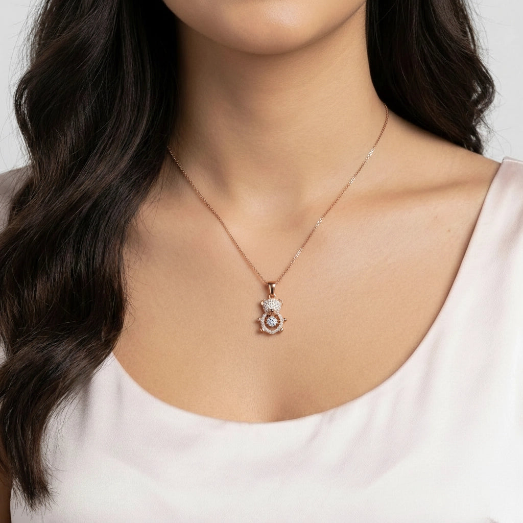 Silver Teddy Necklace