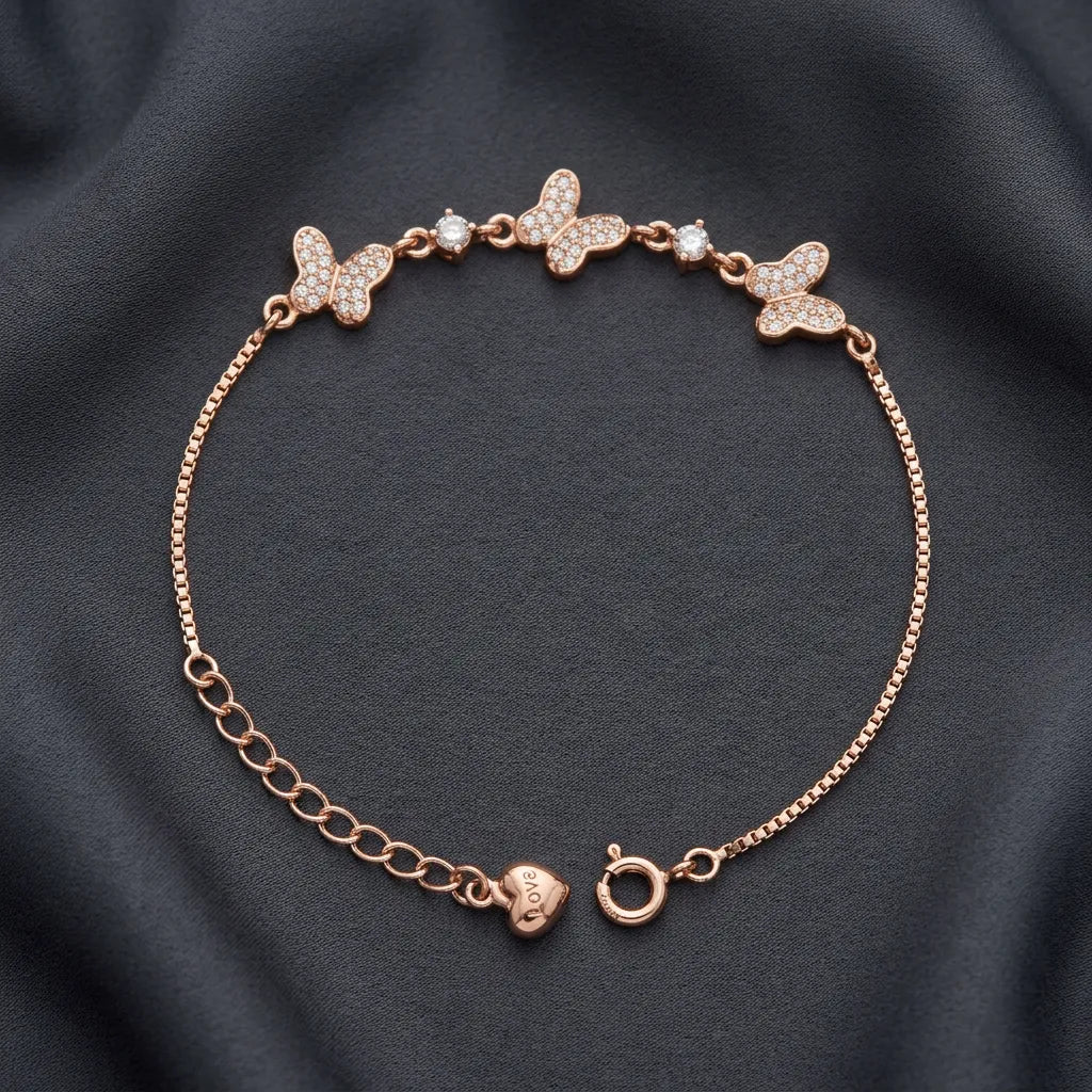 925 Silver Rose Gold Bracelet