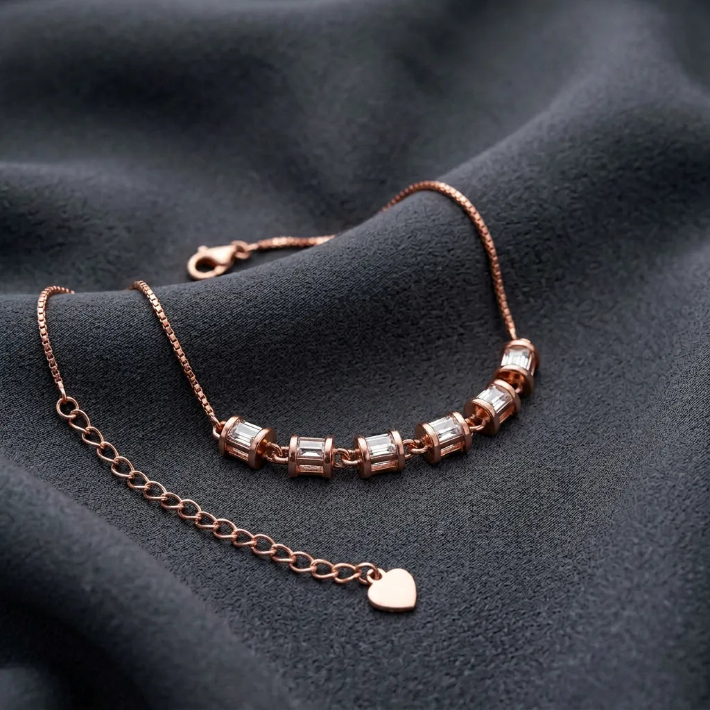 925 Silver Rose Gold Bracelet