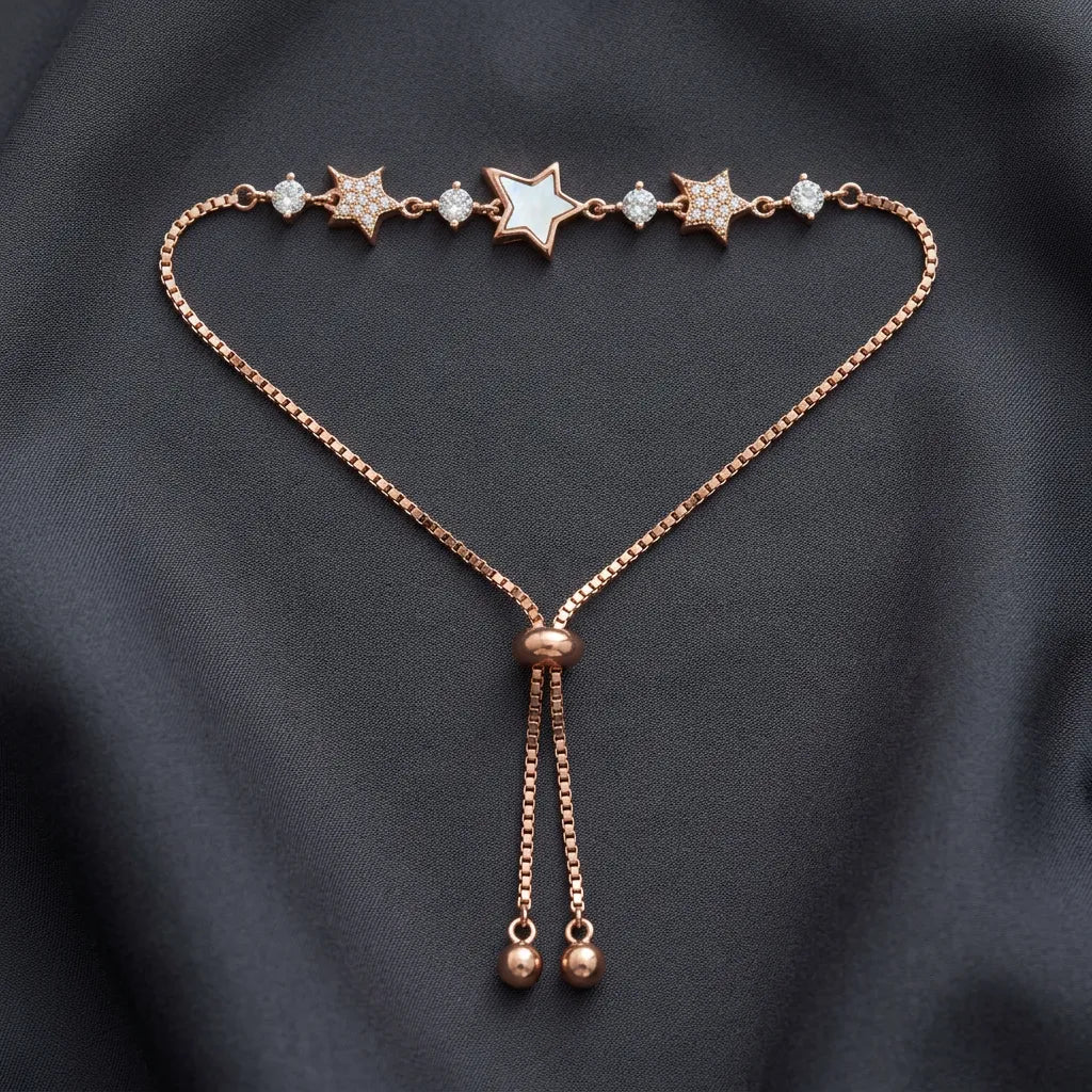 925 Silver Rose Gold Bracelet