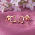 925 Silver Rose Gold Earrings