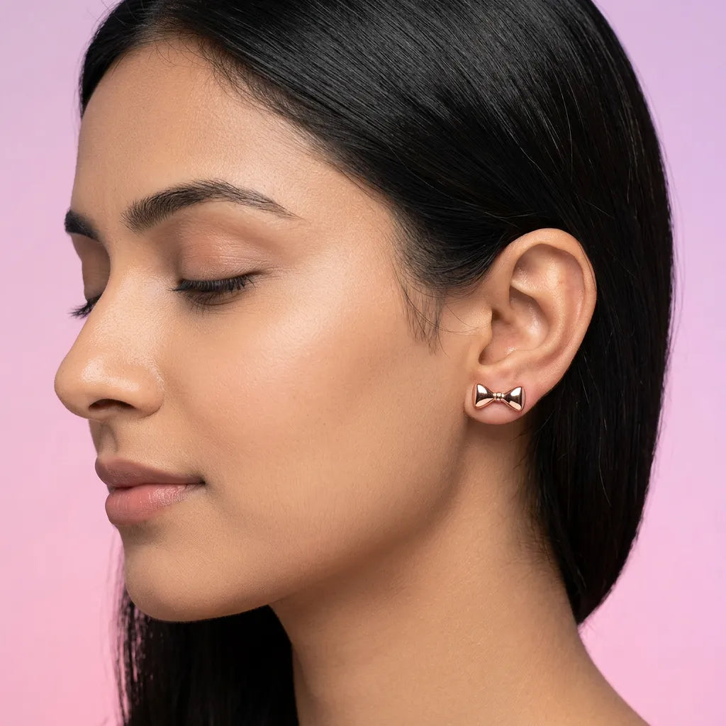 925 Silver Rose Gold Earrings