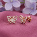 925 Silver Rose Gold Earrings