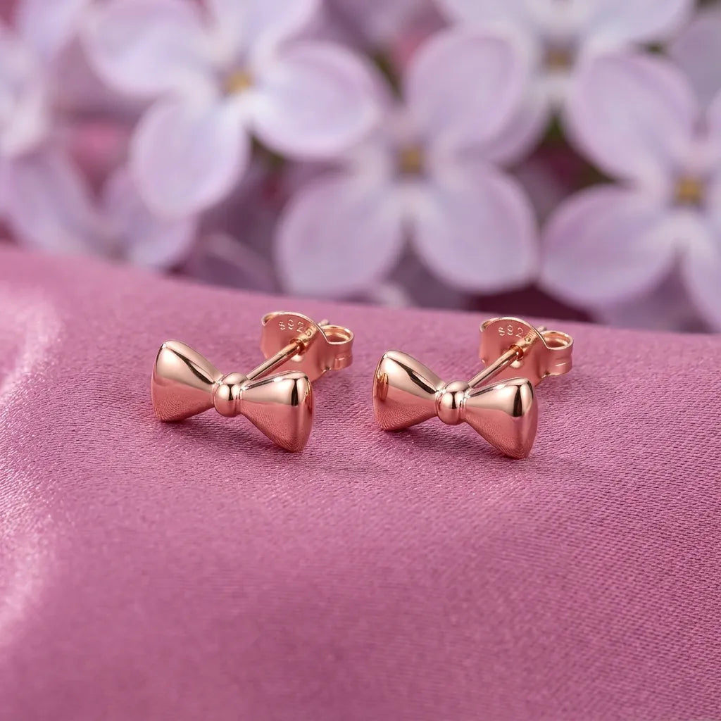 925 Silver Rose Gold Earrings