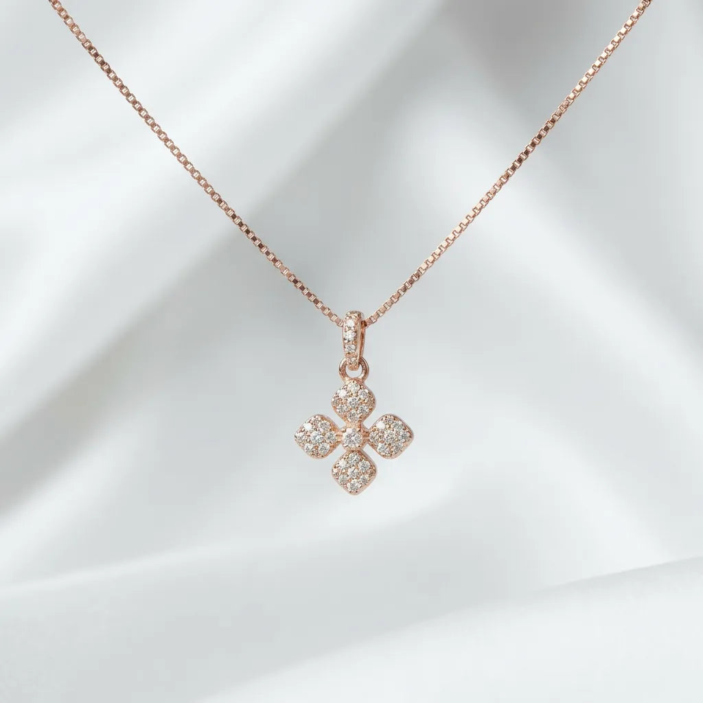 Silver Cluster Clove Necklace