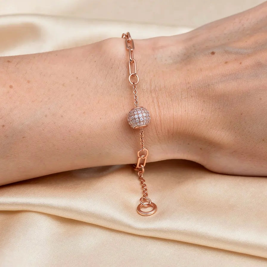 925 Silver Rose Gold Bracelet