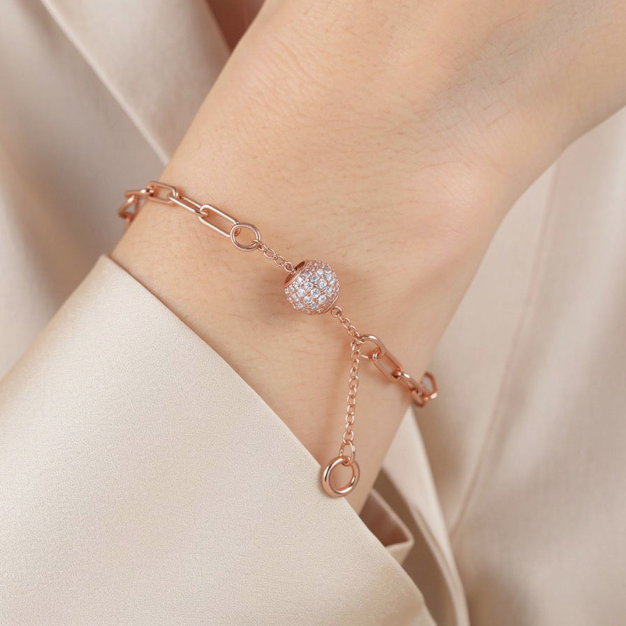 925 Silver Rose Gold Bracelet