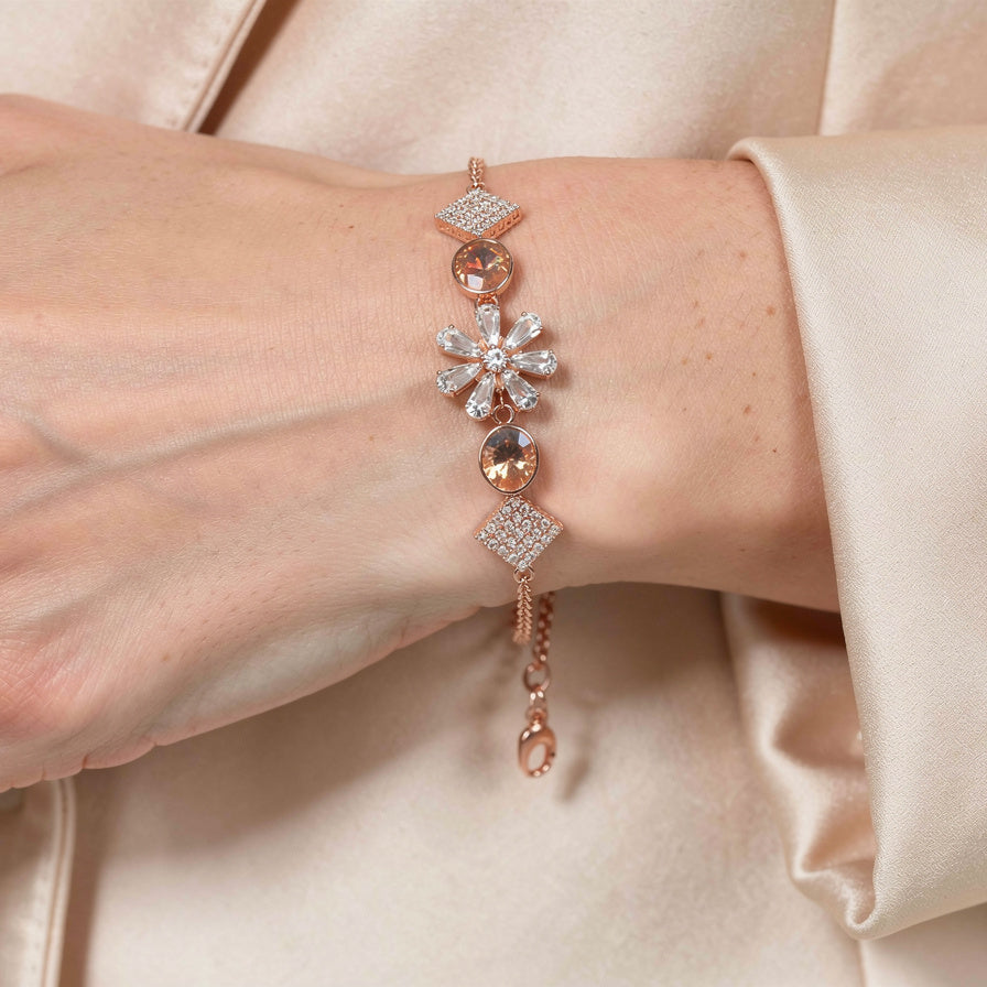 925 Silver Rose Gold Bracelet