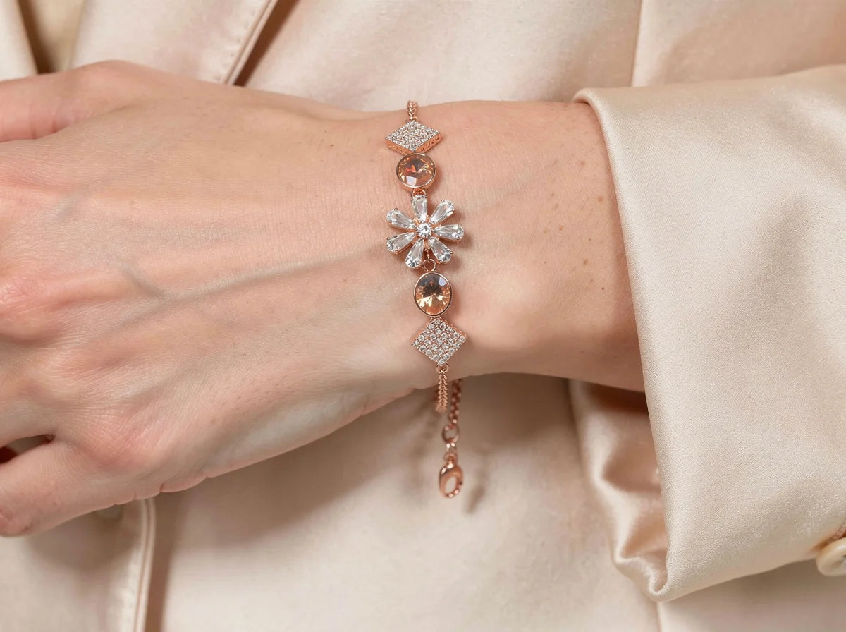 925 Silver Rose Gold Bracelet