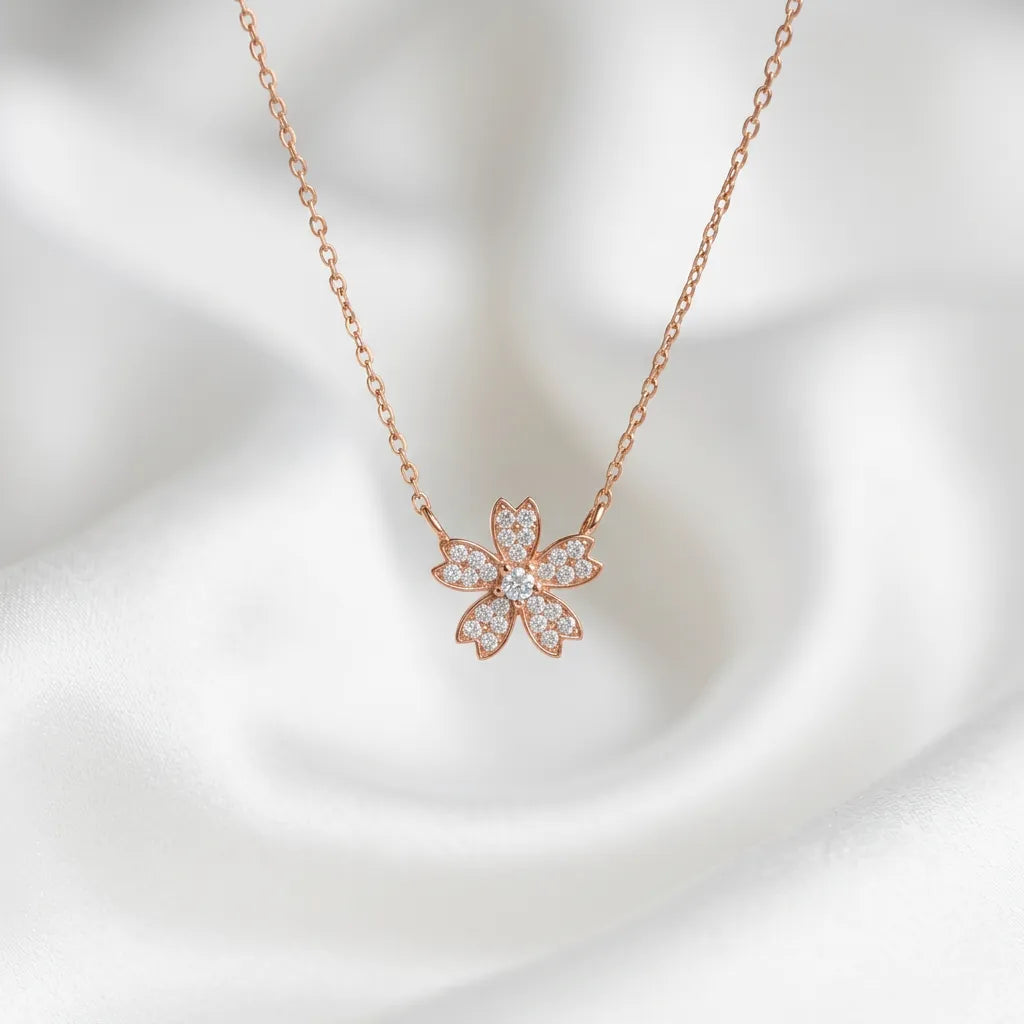 Silver Flower Necklace