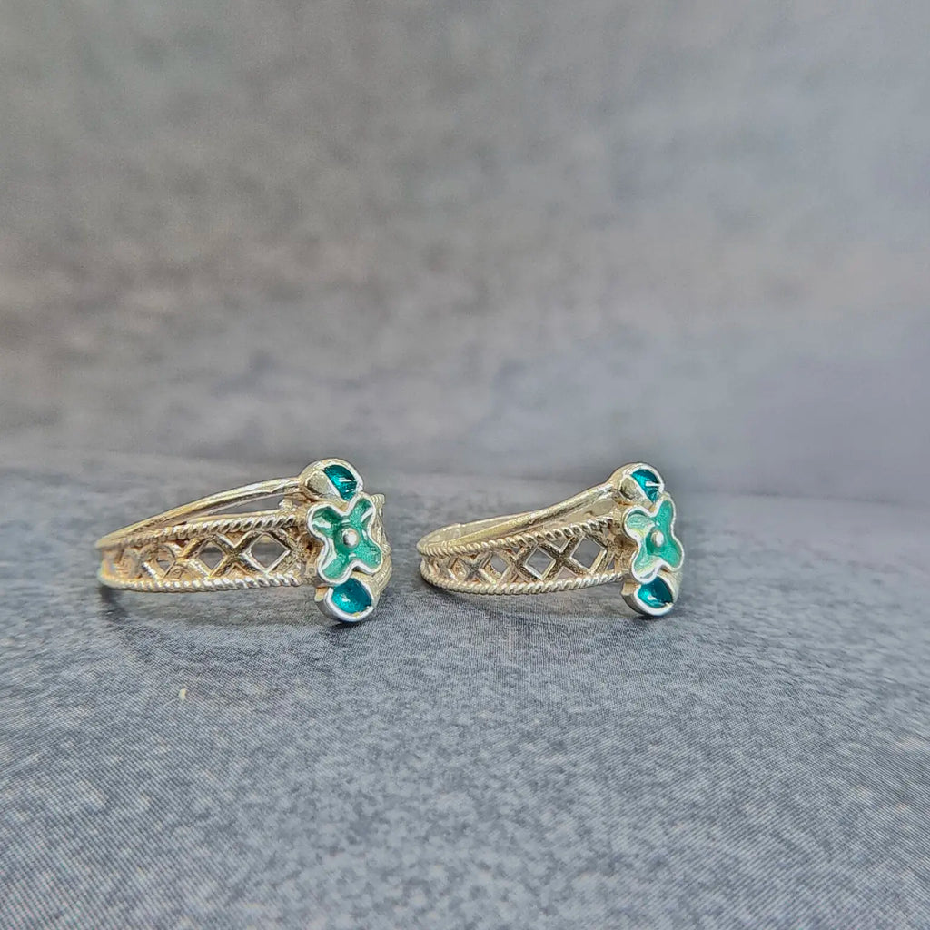 Fancy Enamel Silver Metti