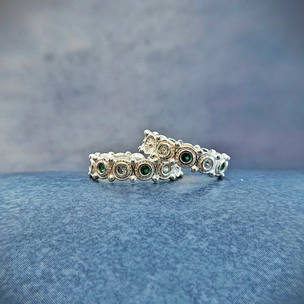 Fancy Stone Silver Metti