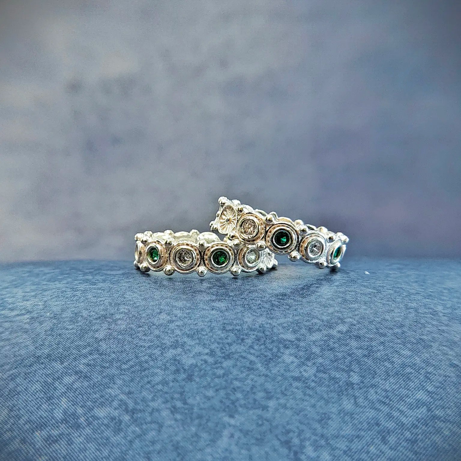 Fancy Stone Silver Metti