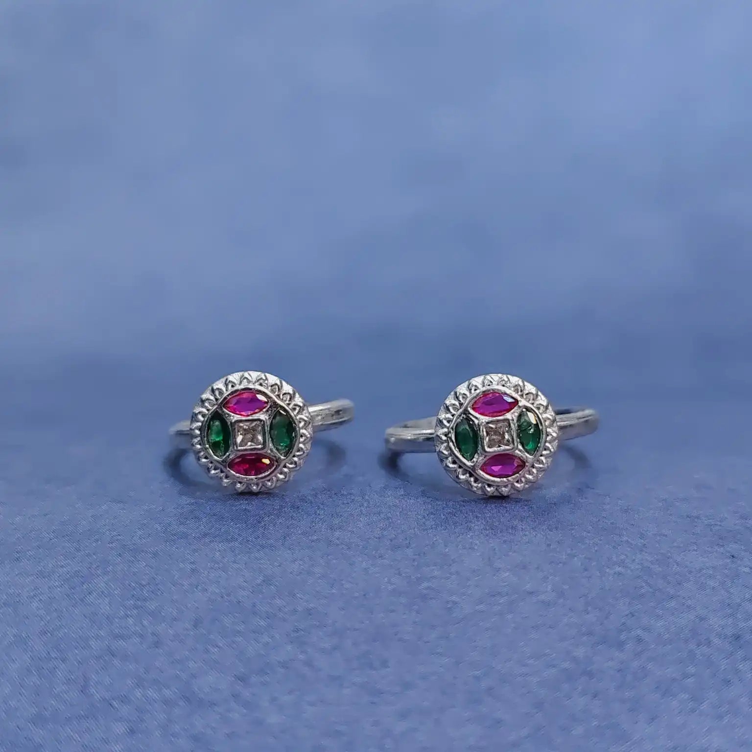 Fancy Stone Silver Metti