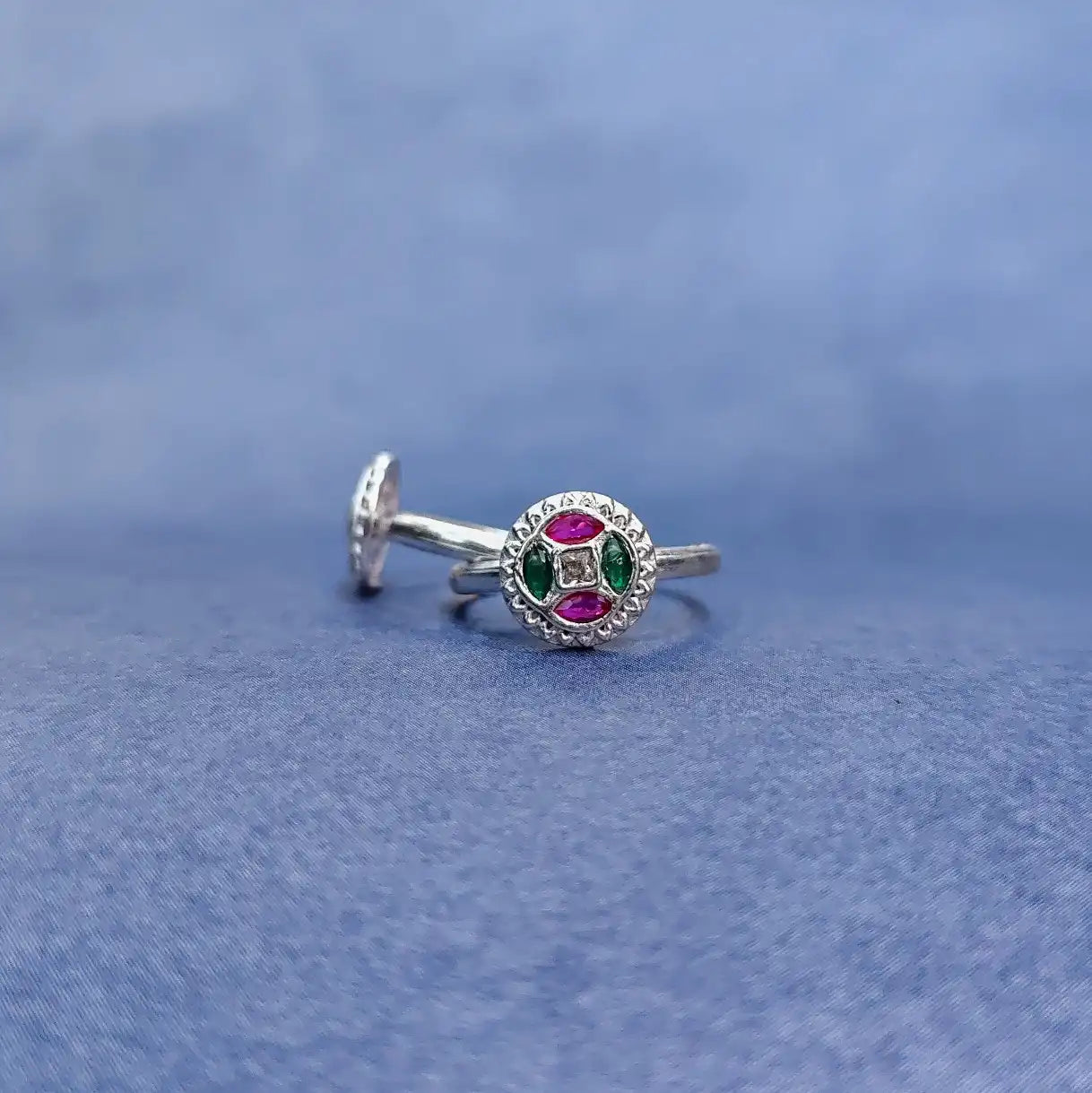 Fancy Stone Silver Metti