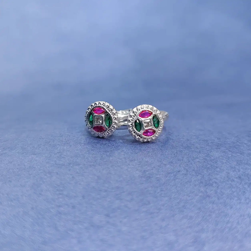 Fancy Stone Silver Metti