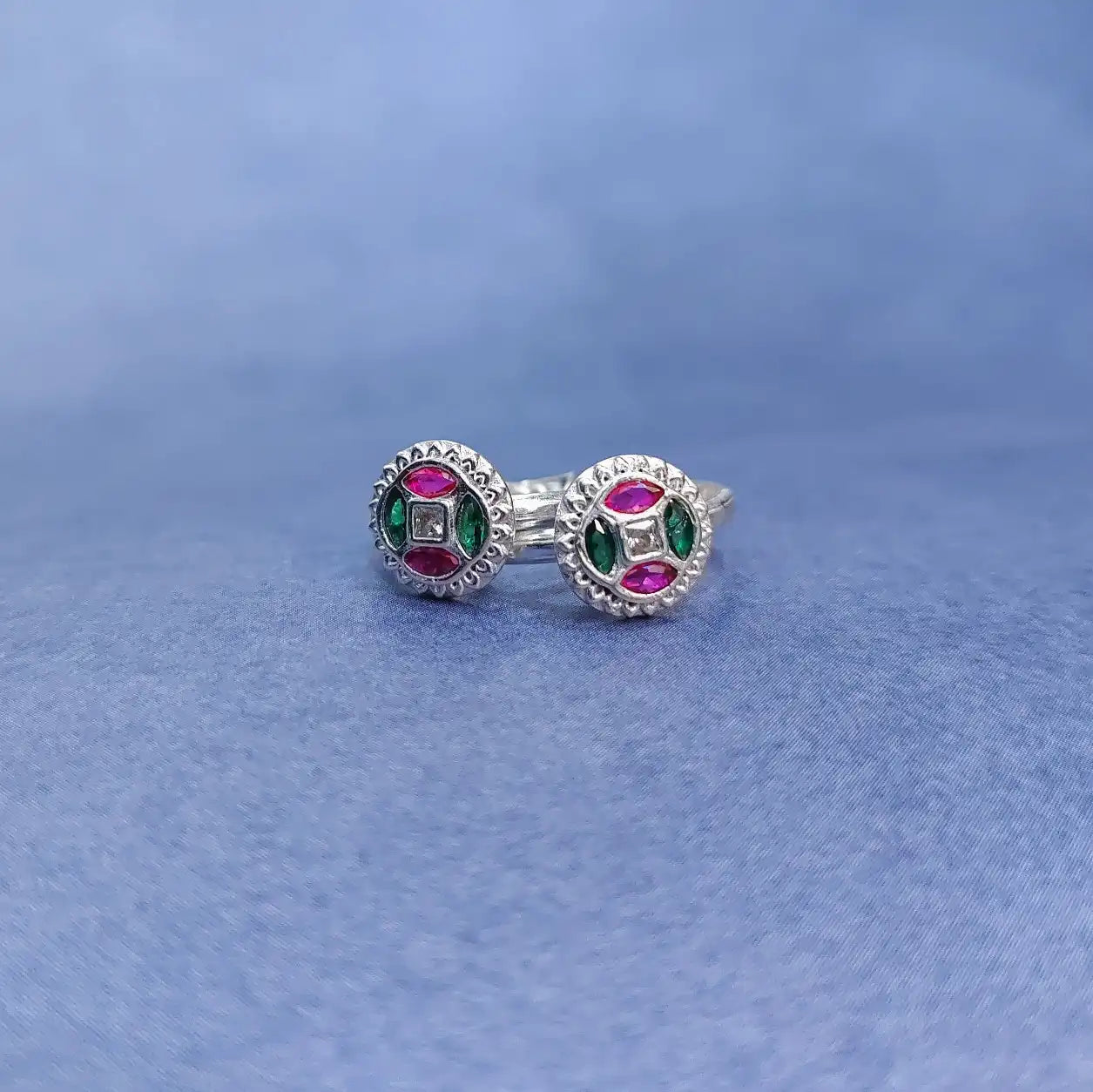 Fancy Stone Silver Metti