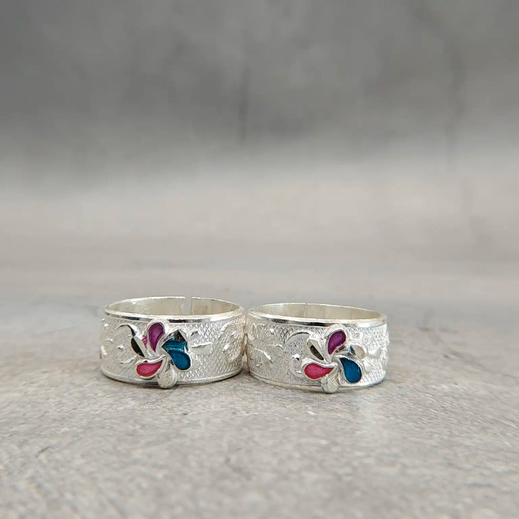 Fancy Enamel Silver Metti
