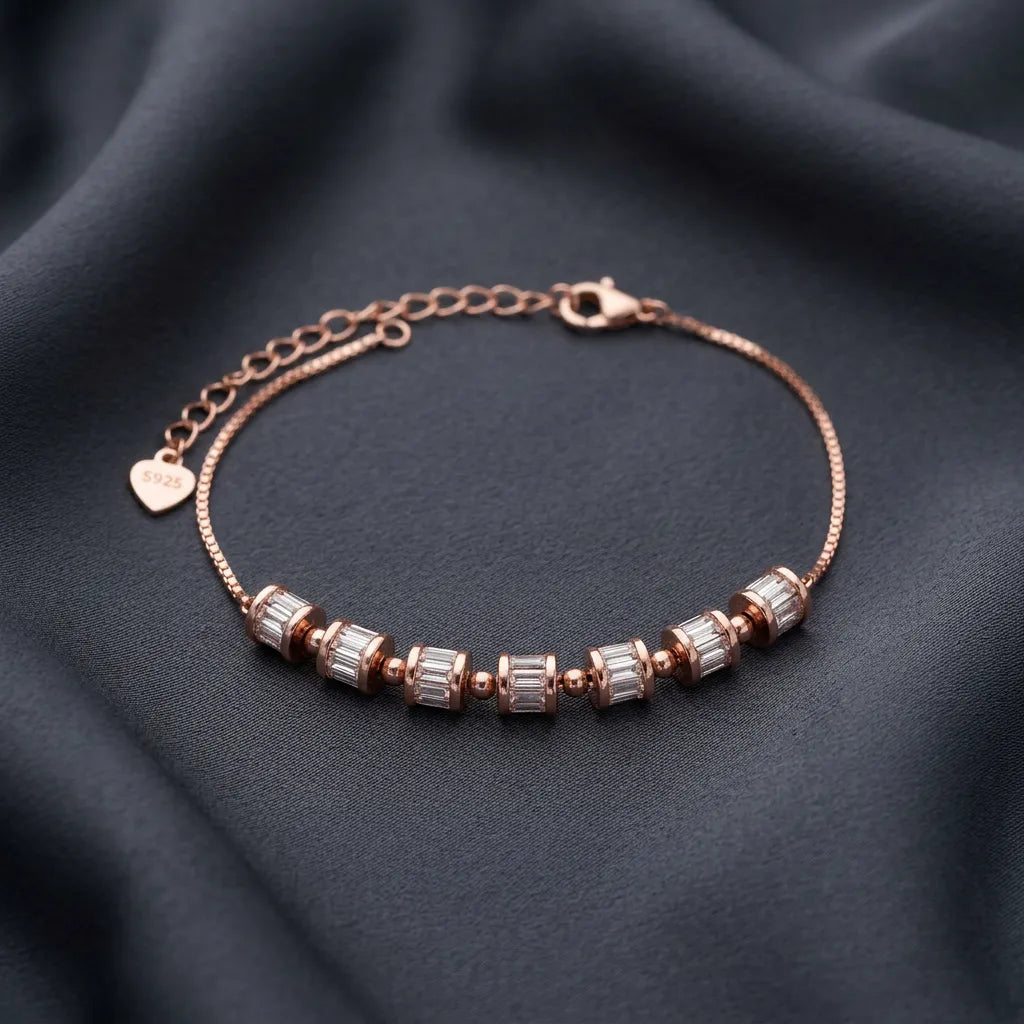 925 Silver Rose Gold Bracelet