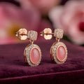 925 Silver Rose Gold Earrings