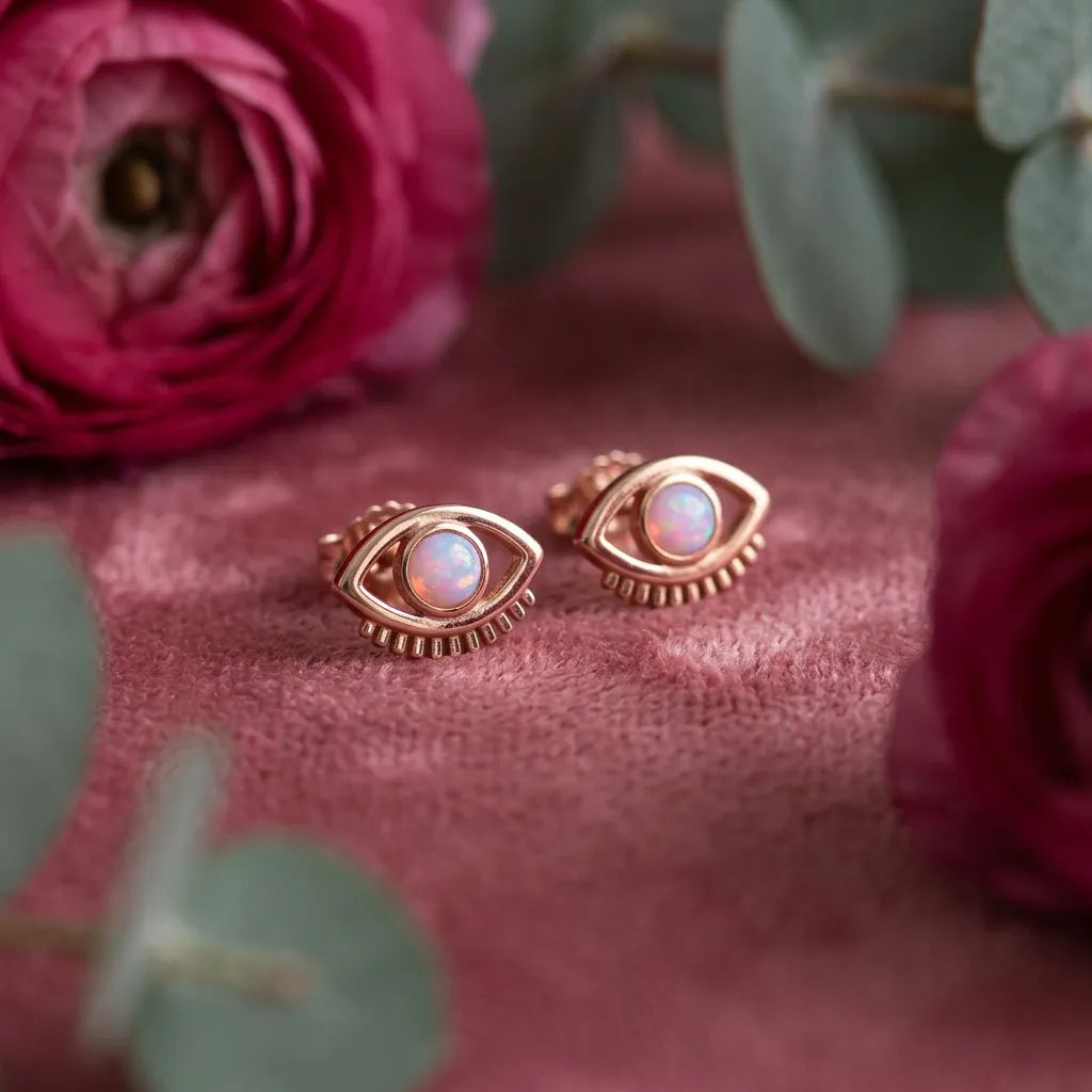 925 Silver Rose Gold Earrings