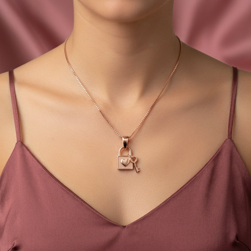 Silver Lock Necklace
