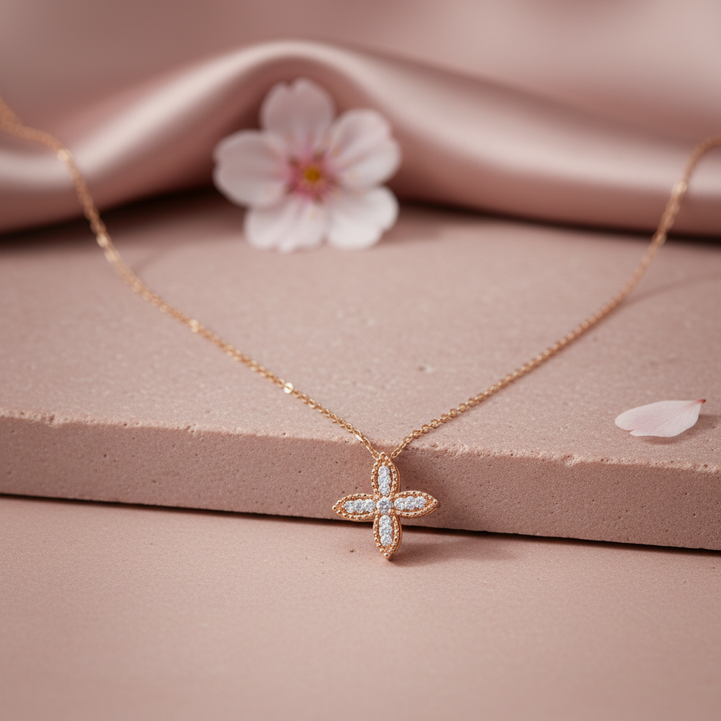 Silver Clover Pendent Necklace